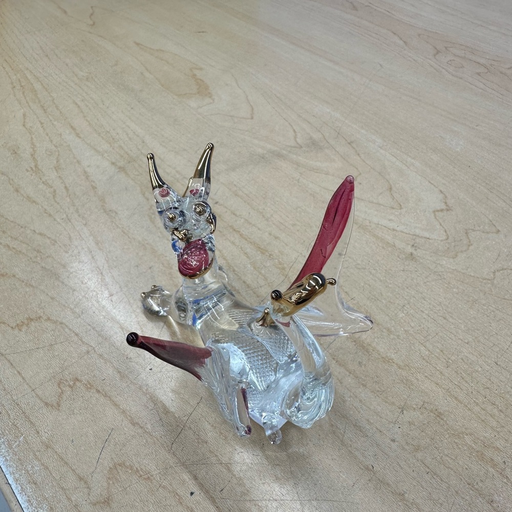 🎁SALE🎁 Vintage Hand Blown Dragon Glass Sculpture Figure - Picture 3 of 5